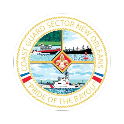 USCG Sector New Orleans   Pride of the Bayou (U.S. Coast Guard) STICKER Vinyl Kiss-Cut Decal 2 Inch White - The Sticker Space