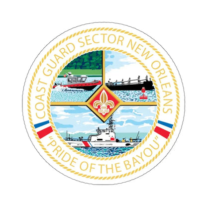 USCG Sector New Orleans   Pride of the Bayou (U.S. Coast Guard) STICKER Vinyl Kiss-Cut Decal 6 Inch White - The Sticker Space