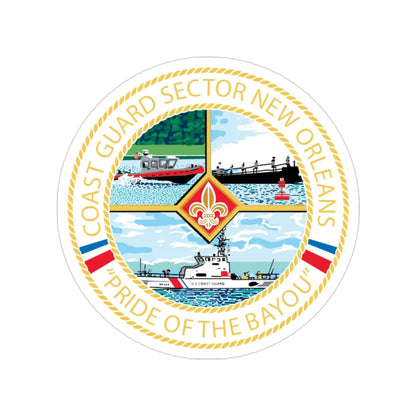 USCG Sector New Orleans Pride of the Bayou (U.S. Coast Guard) Transparent STICKER Die-Cut Vinyl Decal 3 Inch - The Sticker Space
