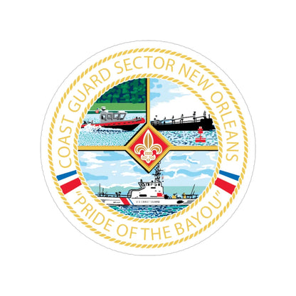 USCG Sector New Orleans Pride of the Bayou (U.S. Coast Guard) Transparent STICKER Die-Cut Vinyl Decal 5 Inch - The Sticker Space