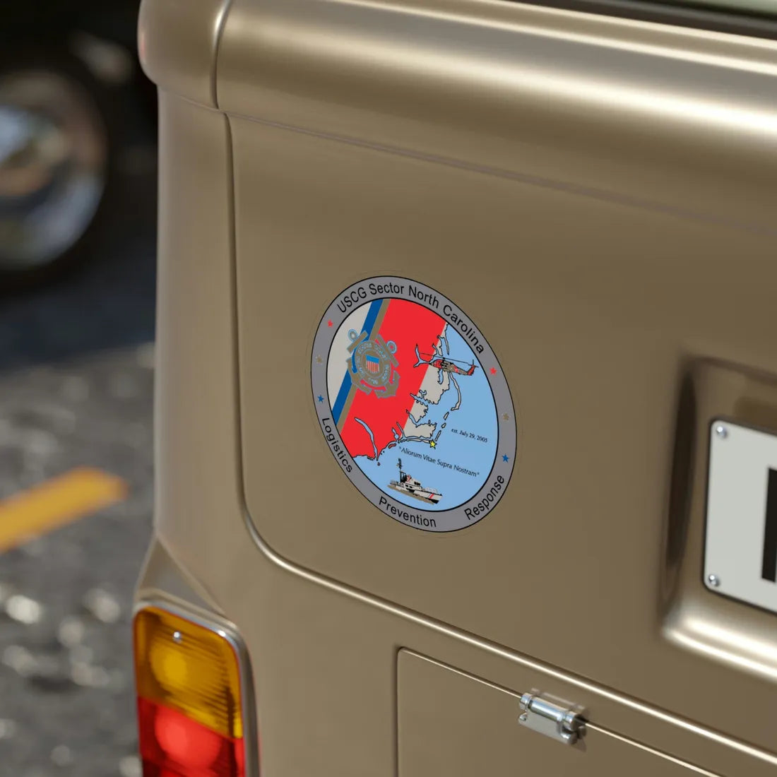 USCG Sector North Carolina (U.S. Coast Guard) Transparent STICKER Die-Cut Vinyl Decal - The Sticker Space