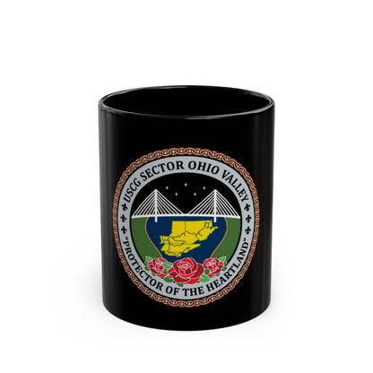 USCG SECTOR OHIO VALLEY (U.S. Coast Guard) Black Coffee Mug-11oz-The Sticker Space