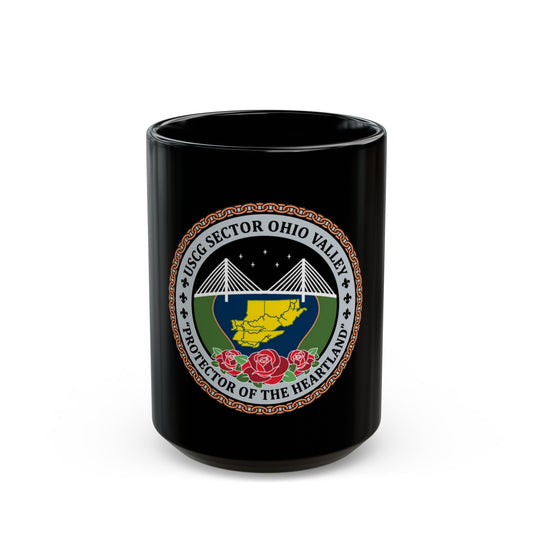 USCG SECTOR OHIO VALLEY (U.S. Coast Guard) Black Coffee Mug-15oz-The Sticker Space