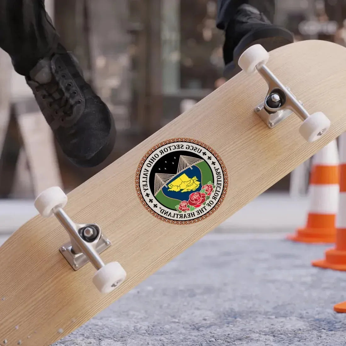 USCG SECTOR OHIO VALLEY (U.S. Coast Guard) REVERSE PRINT Transparent Die-Cut STICKER - The Sticker Space