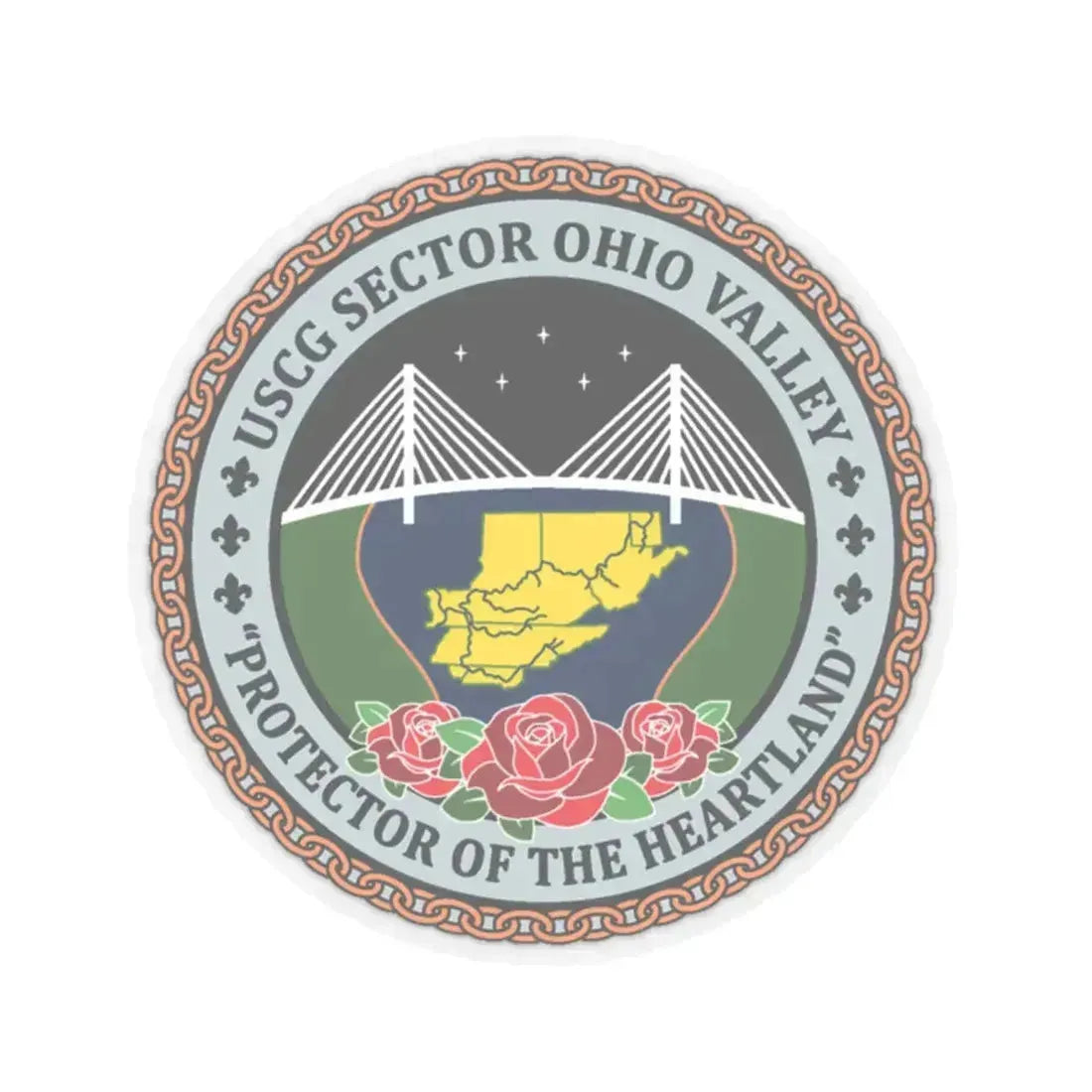 USCG SECTOR OHIO VALLEY (U.S. Coast Guard) STICKER Vinyl Kiss-Cut Decal 2 Inch Transparent - The Sticker Space