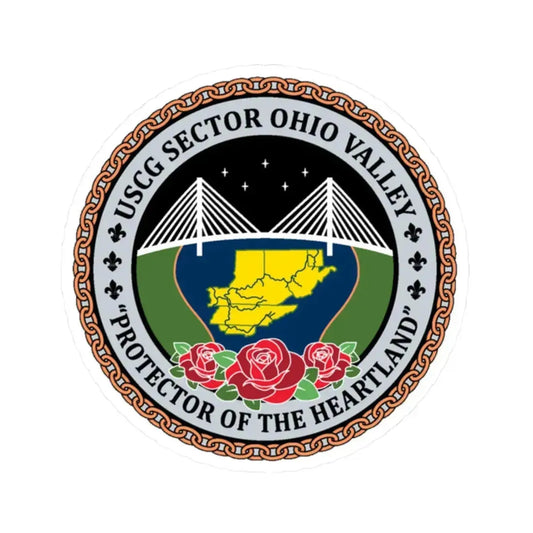 USCG SECTOR OHIO VALLEY (U.S. Coast Guard) STICKER Vinyl Kiss-Cut Decal 2 Inch White - The Sticker Space