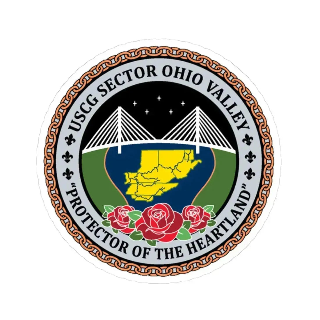 USCG SECTOR OHIO VALLEY (U.S. Coast Guard) STICKER Vinyl Kiss-Cut Decal - The Sticker Space