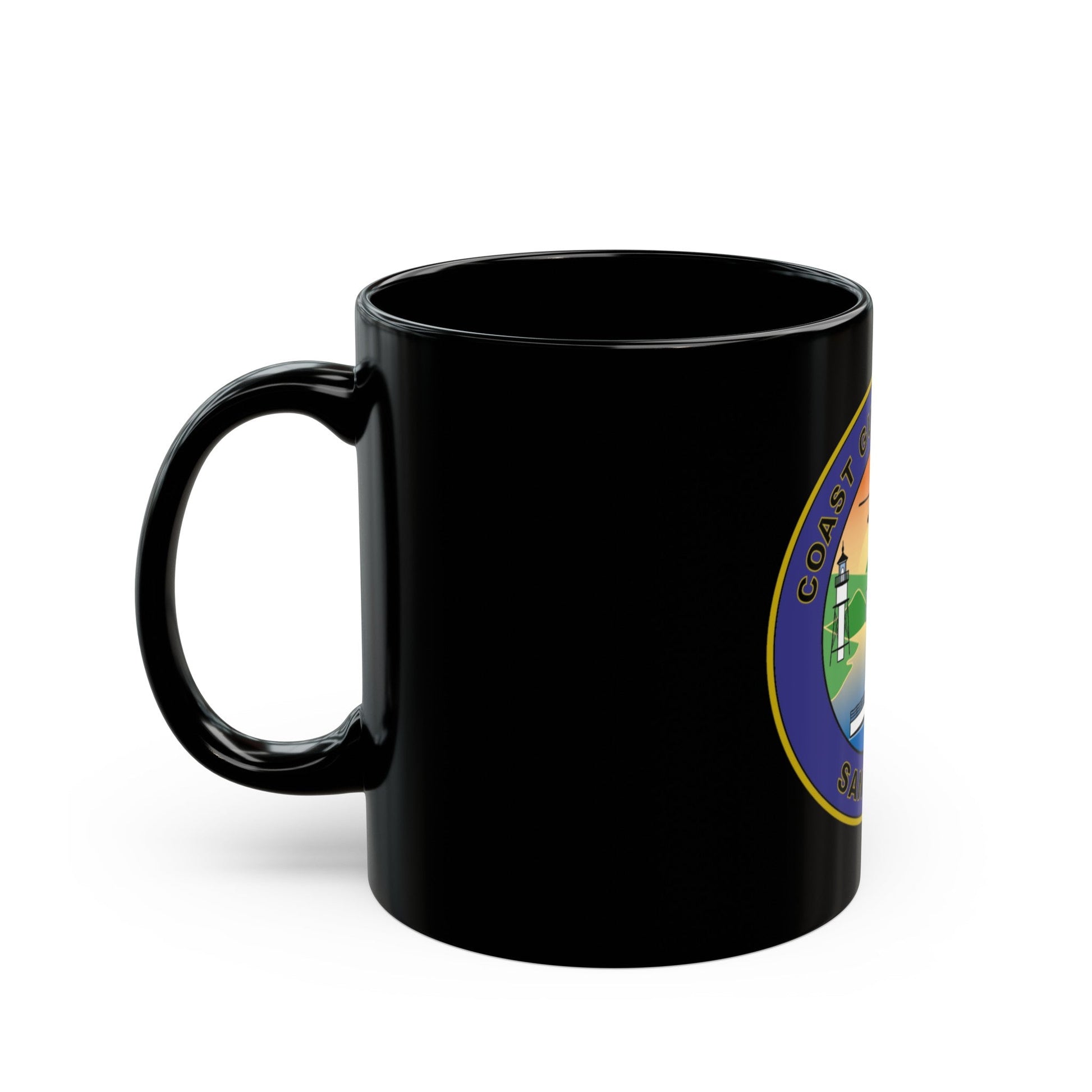 USCG Sector San Diego NEW 07 (U.S. Coast Guard) Black Coffee Mug-The Sticker Space