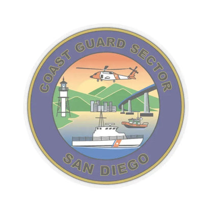 USCG Sector San Diego NEW 07 (U.S. Coast Guard) STICKER Vinyl Kiss-Cut Decal 2 Inch Transparent - The Sticker Space