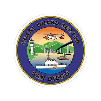 USCG Sector San Diego NEW 07 (U.S. Coast Guard) Transparent STICKER Die-Cut Vinyl Decal 3 Inch - The Sticker Space
