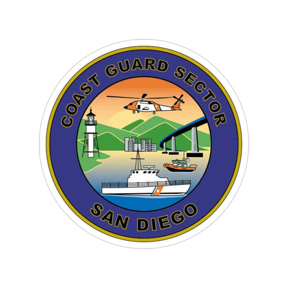 USCG Sector San Diego NEW 07 (U.S. Coast Guard) Transparent STICKER Die-Cut Vinyl Decal 4 Inch - The Sticker Space
