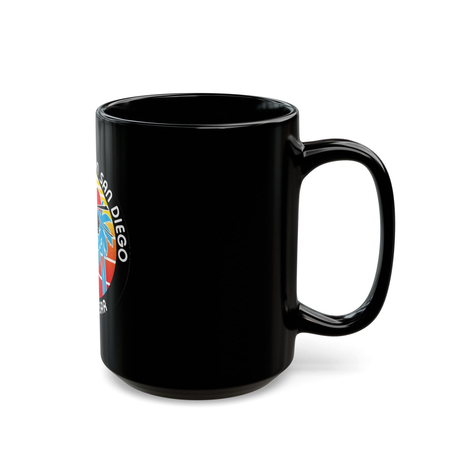 USCG Sector San Diego SOCAL SAR (U.S. Coast Guard) Black Coffee Mug-The Sticker Space