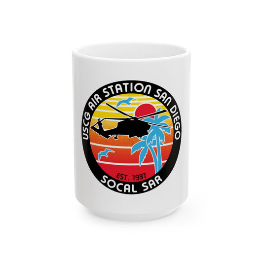 USCG Sector San Diego SOCAL SAR (U.S. Coast Guard) White Coffee Mug-15oz-The Sticker Space