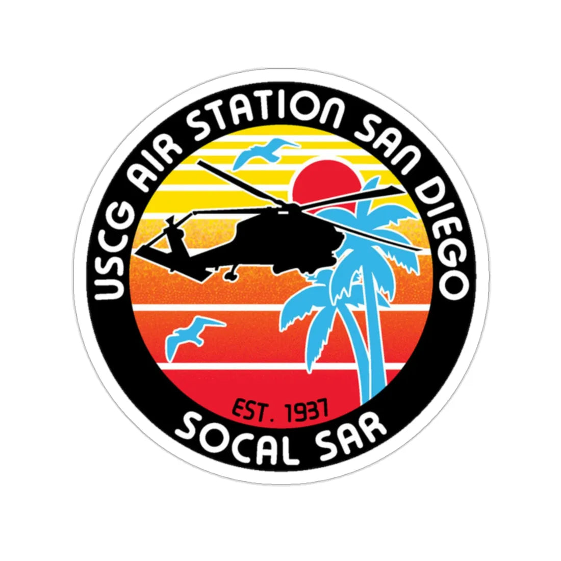 USCG Sector San Diego SOCAL SAR (U.S. Coast Guard) STICKER Vinyl Die-Cut Decal 2 Inch - The Sticker Space
