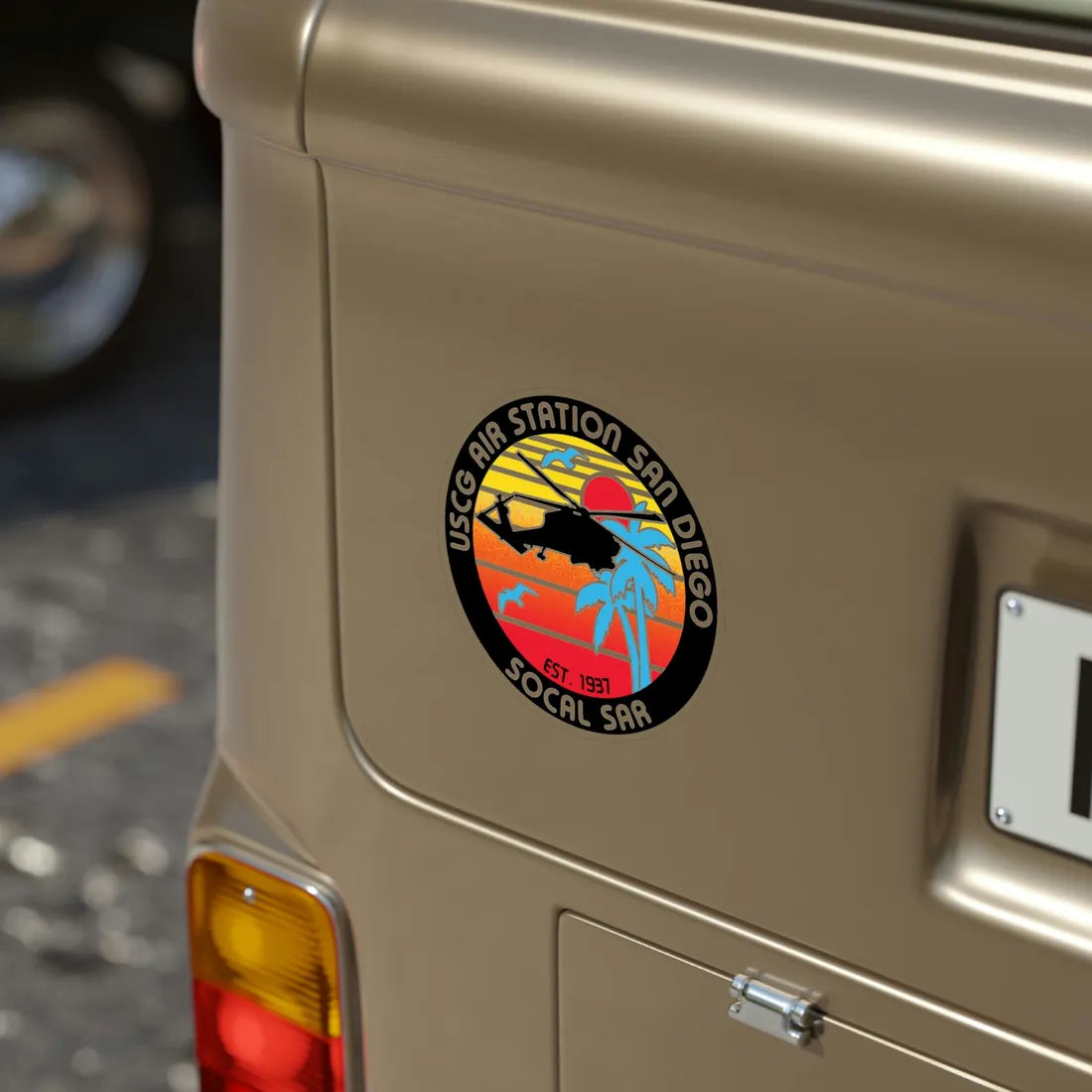 USCG Sector San Diego SOCAL SAR (U.S. Coast Guard) Transparent STICKER Die-Cut Vinyl Decal - The Sticker Space