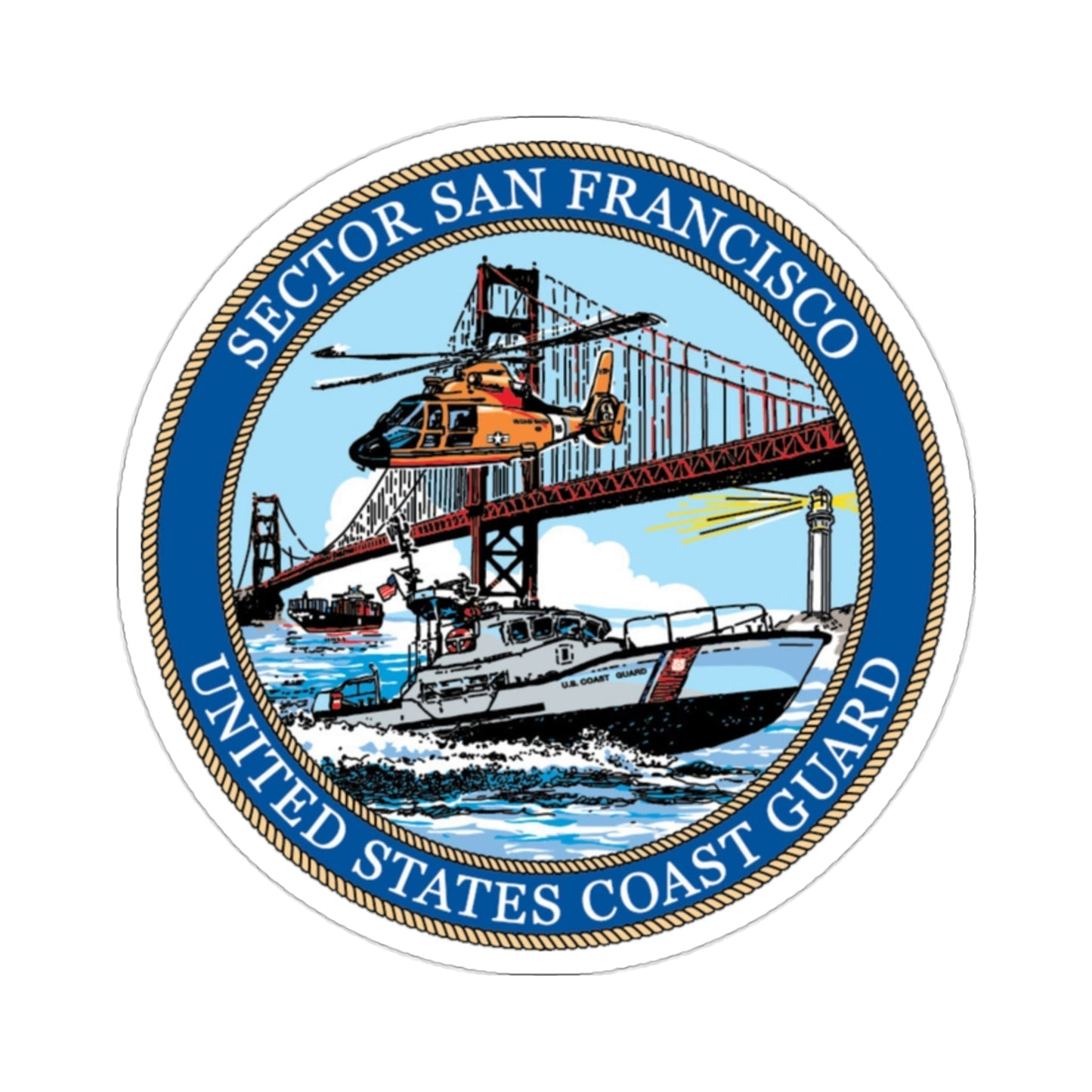 USCG Sector San Francisco (U.S. Coast Guard) STICKER Vinyl Die-Cut Decal-2 Inch-The Sticker Space