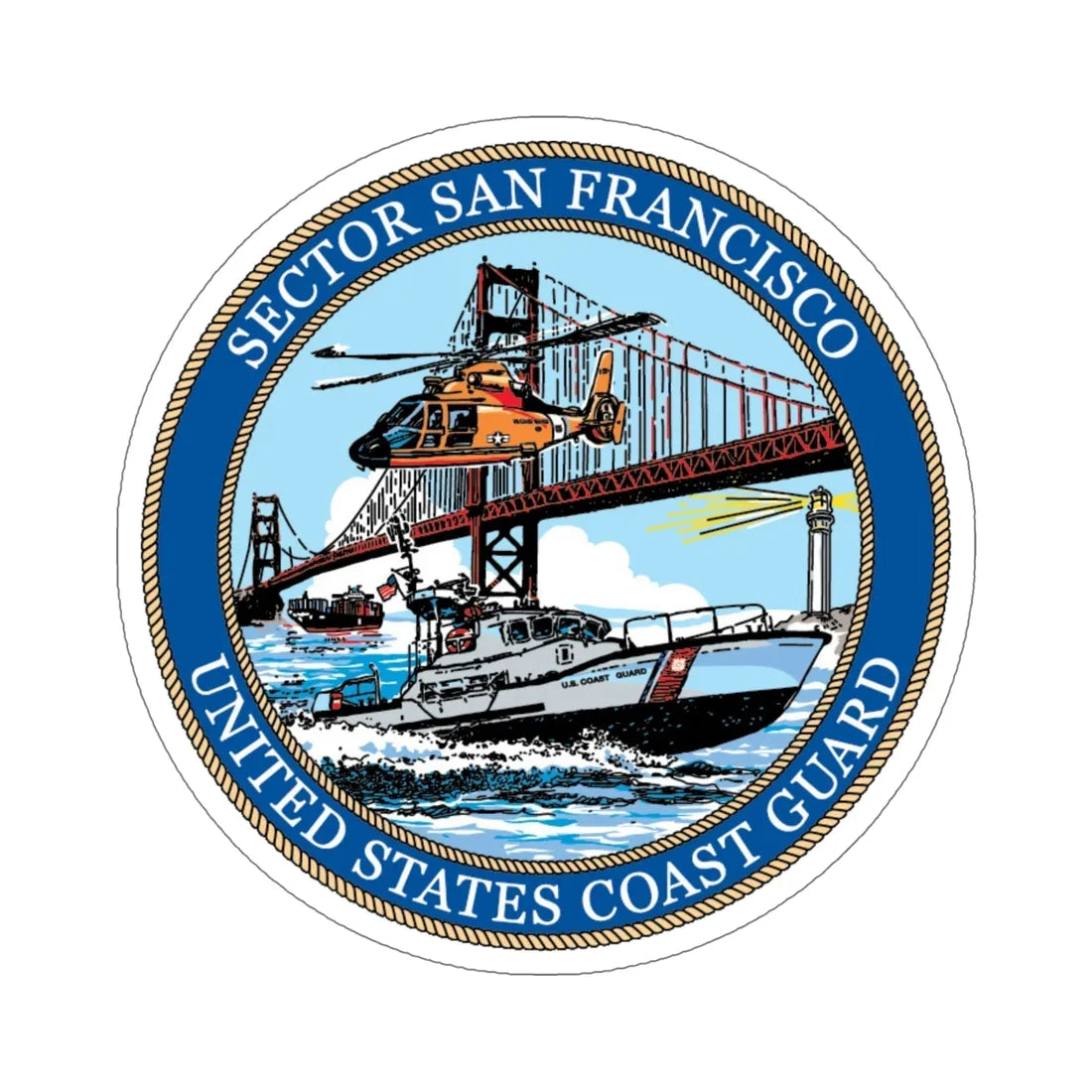 USCG Sector San Francisco (U.S. Coast Guard) STICKER Vinyl Die-Cut Decal 6 Inch - The Sticker Space