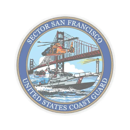 USCG Sector San Francisco (U.S. Coast Guard) STICKER Vinyl Kiss-Cut Decal 6 Inch Transparent - The Sticker Space
