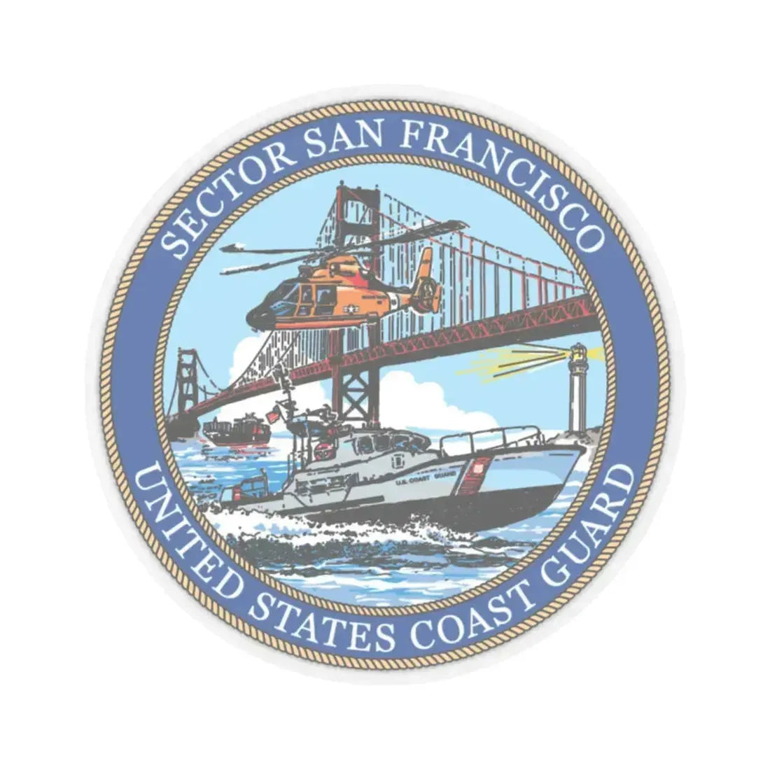 USCG Sector San Francisco (U.S. Coast Guard) STICKER Vinyl Kiss-Cut Decal - The Sticker Space