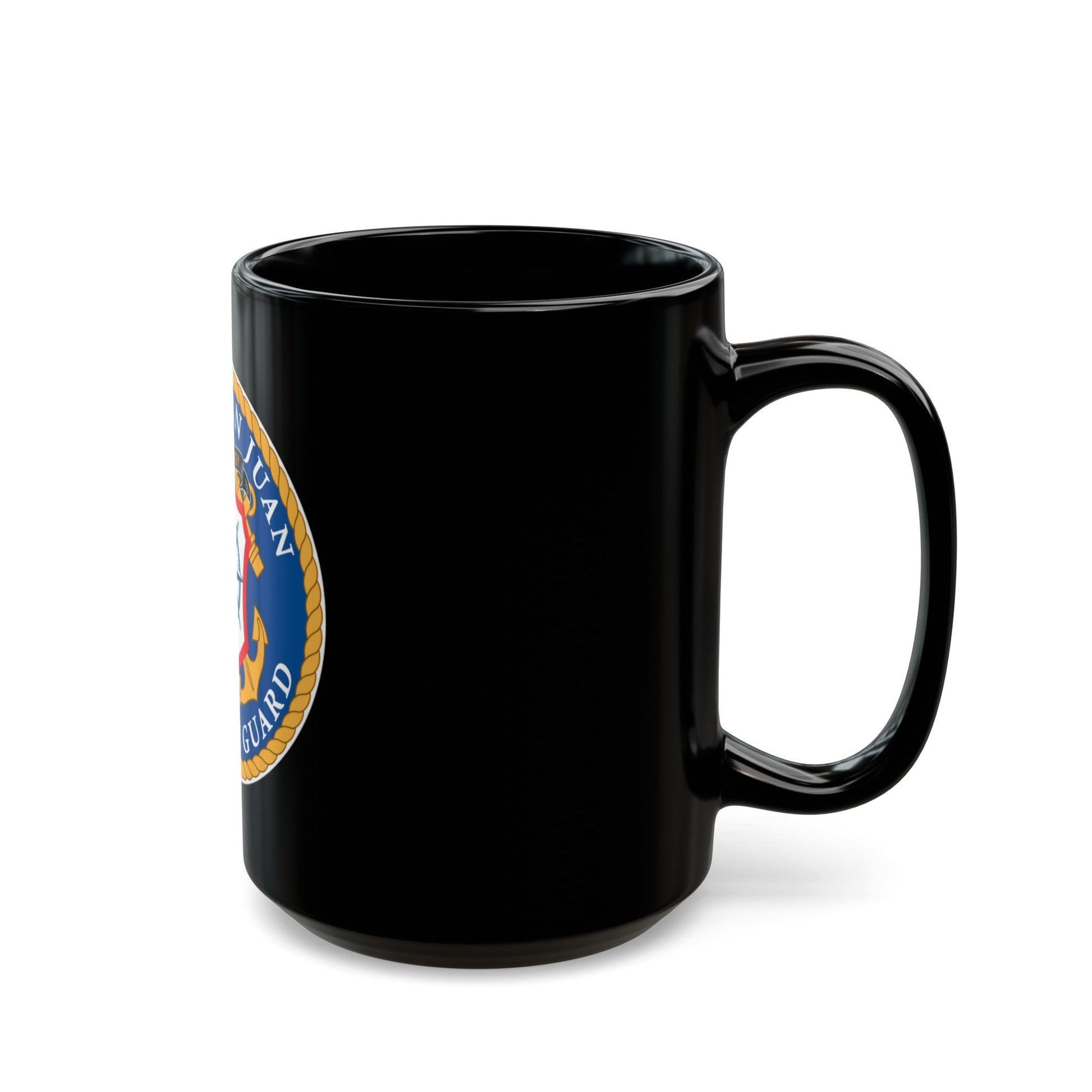 USCG Sector San Juan (U.S. Coast Guard) Black Coffee Mug-The Sticker Space