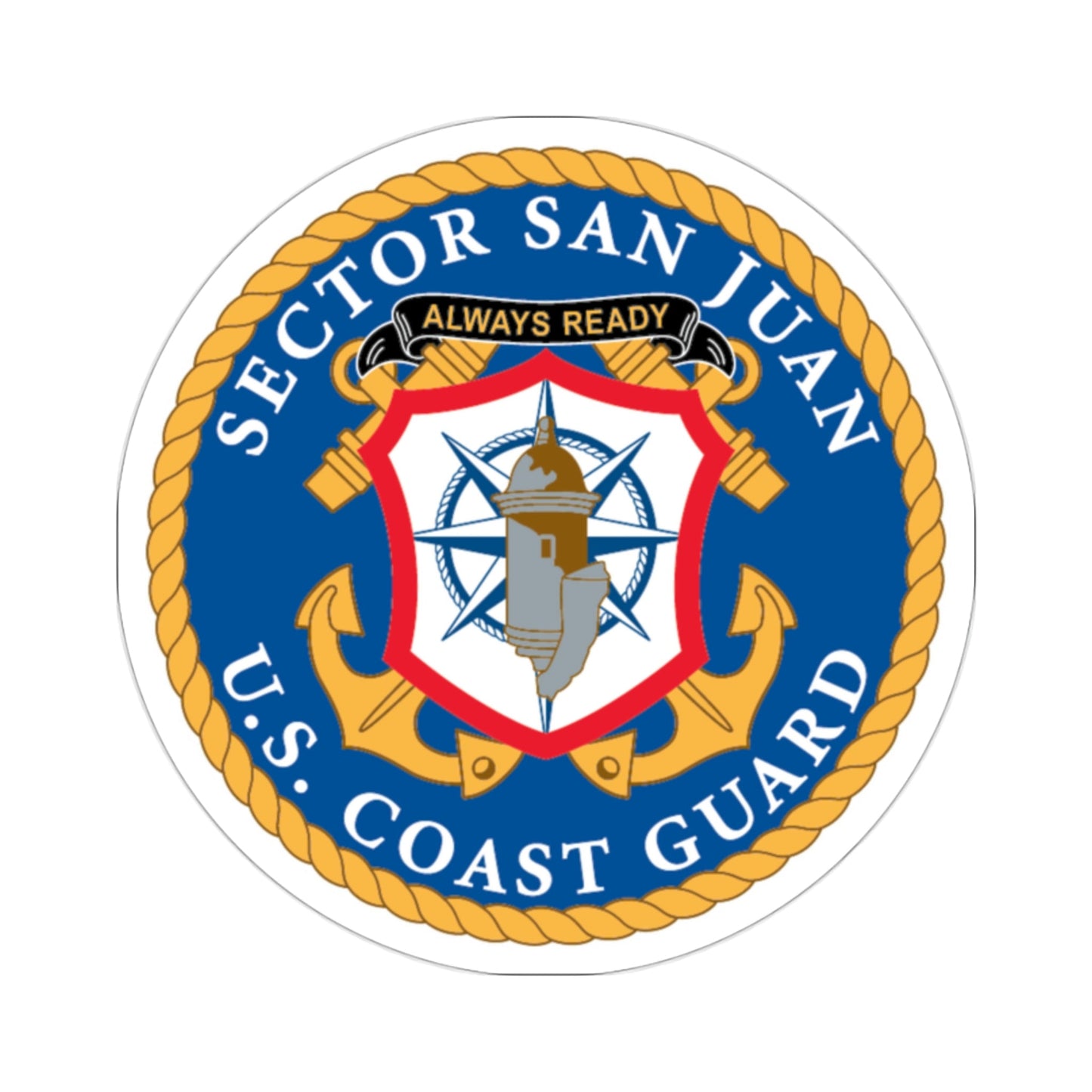 USCG Sector San Juan (U.S. Coast Guard) STICKER Vinyl Die-Cut Decal-2 Inch-The Sticker Space