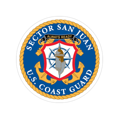 USCG Sector San Juan (U.S. Coast Guard) Transparent STICKER Die-Cut Vinyl Decal-6 Inch-The Sticker Space