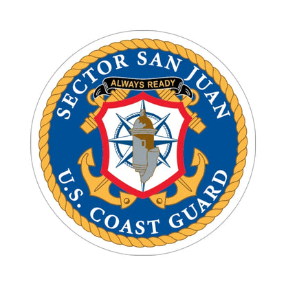USCG Sector San Juan (U.S. Coast Guard) STICKER Vinyl Die-Cut Decal 4 Inch - The Sticker Space