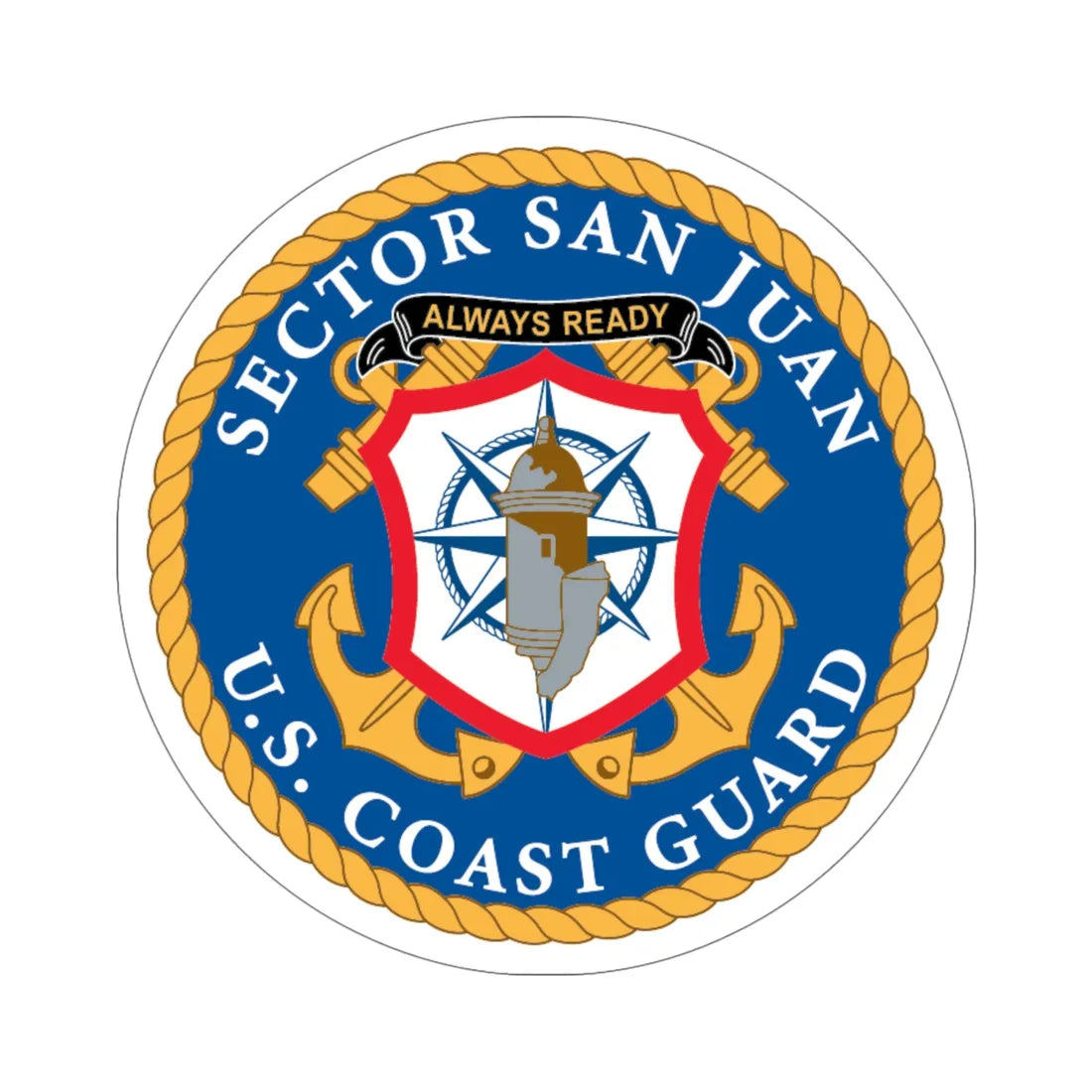 USCG Sector San Juan (U.S. Coast Guard) STICKER Vinyl Die-Cut Decal 5 Inch - The Sticker Space