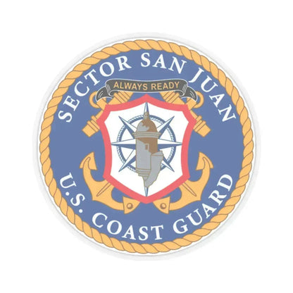 USCG Sector San Juan (U.S. Coast Guard) STICKER Vinyl Kiss-Cut Decal 2 Inch Transparent - The Sticker Space