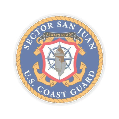 USCG Sector San Juan (U.S. Coast Guard) STICKER Vinyl Kiss-Cut Decal 3 Inch Transparent - The Sticker Space