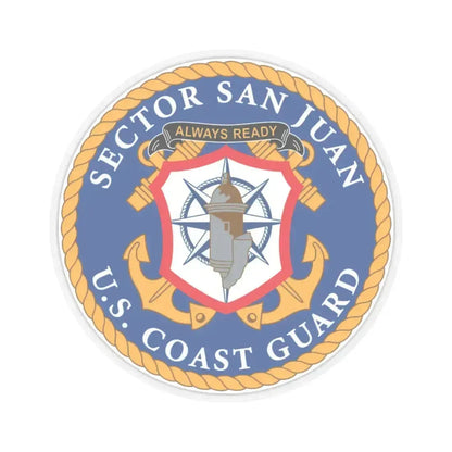 USCG Sector San Juan (U.S. Coast Guard) STICKER Vinyl Kiss-Cut Decal 4 Inch Transparent - The Sticker Space