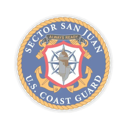 USCG Sector San Juan (U.S. Coast Guard) STICKER Vinyl Kiss-Cut Decal 6 Inch Transparent - The Sticker Space
