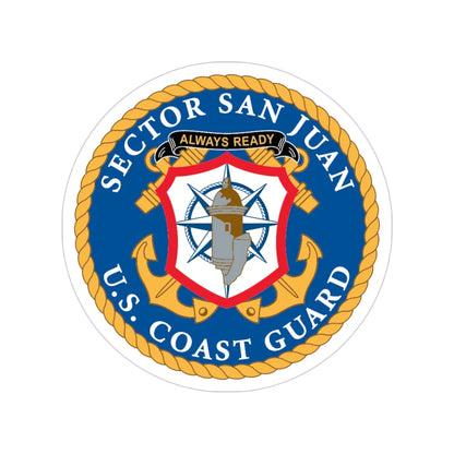 USCG Sector San Juan (U.S. Coast Guard) Transparent STICKER Die-Cut Vinyl Decal 5 Inch - The Sticker Space