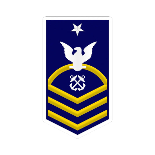 USCG Senior Chief Petty Officer Insignia Sleeve (United States) (Military Rank) STICKER Vinyl Kiss-Cut Decal 2 Inch White - The Sticker Space