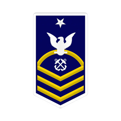 USCG Senior Chief Petty Officer Insignia Sleeve (United States) (Military Rank) STICKER Vinyl Kiss-Cut Decal 3 Inch White - The Sticker Space