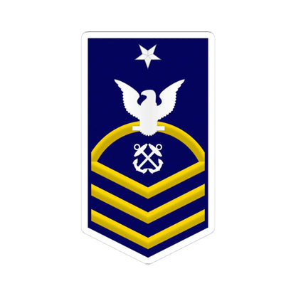 USCG Senior Chief Petty Officer Insignia Sleeve (United States) (Military Rank) STICKER Vinyl Kiss-Cut Decal 4 Inch White - The Sticker Space