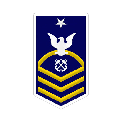 USCG Senior Chief Petty Officer Insignia Sleeve (United States) (Military Rank) STICKER Vinyl Kiss-Cut Decal 6 Inch White - The Sticker Space