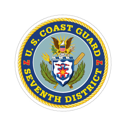 USCG Seventh District (U.S. Coast Guard) STICKER Vinyl Die-Cut Decal-3 Inch-The Sticker Space