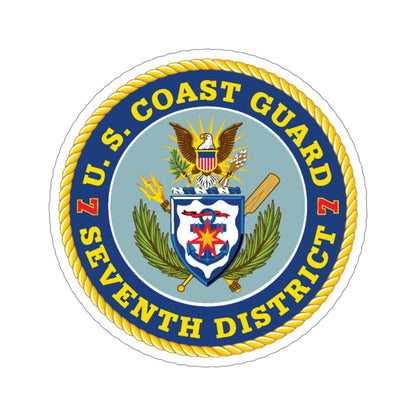 USCG Seventh District (U.S. Coast Guard) STICKER Vinyl Die-Cut Decal-4 Inch-The Sticker Space