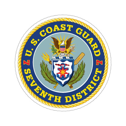 USCG Seventh District (U.S. Coast Guard) STICKER Vinyl Die-Cut Decal 5 Inch - The Sticker Space