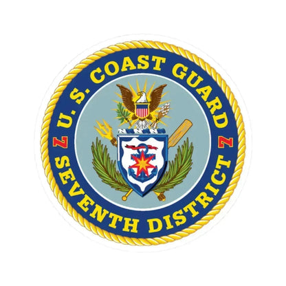 USCG Seventh District (U.S. Coast Guard) STICKER Vinyl Kiss-Cut Decal 2 Inch White - The Sticker Space