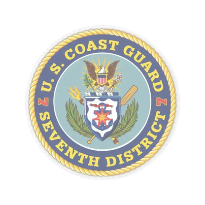 USCG Seventh District (U.S. Coast Guard) STICKER Vinyl Kiss-Cut Decal 6 Inch Transparent - The Sticker Space