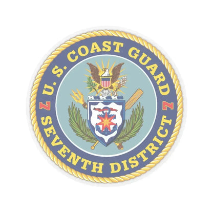USCG Seventh District (U.S. Coast Guard) STICKER Vinyl Kiss-Cut Decal 6 Inch Transparent - The Sticker Space