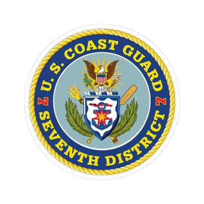 USCG Seventh District (U.S. Coast Guard) STICKER Vinyl Kiss-Cut Decal - The Sticker Space