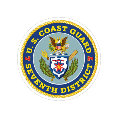 USCG Seventh District (U.S. Coast Guard) Transparent STICKER Die-Cut Vinyl Decal 3 Inch - The Sticker Space