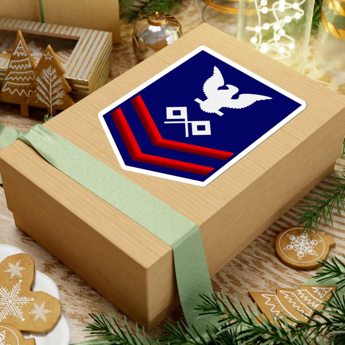 USCG Signalman Second Class insignia (United States) (Military Rank) STICKER Vinyl Kiss-Cut Decal - The Sticker Space