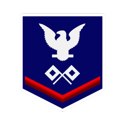 USCG Signalman Third Class insignia (United States) (Military Rank) STICKER Vinyl Kiss-Cut Decal 2 Inch White - The Sticker Space