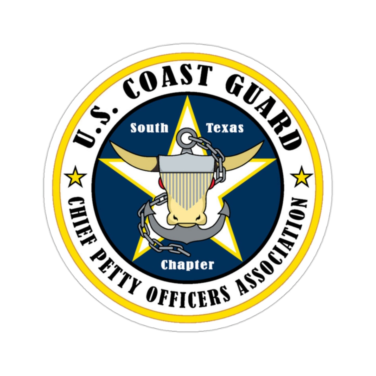 USCG South Texas CPOA (U.S. Coast Guard) STICKER Vinyl Die-Cut Decal-2 Inch-The Sticker Space