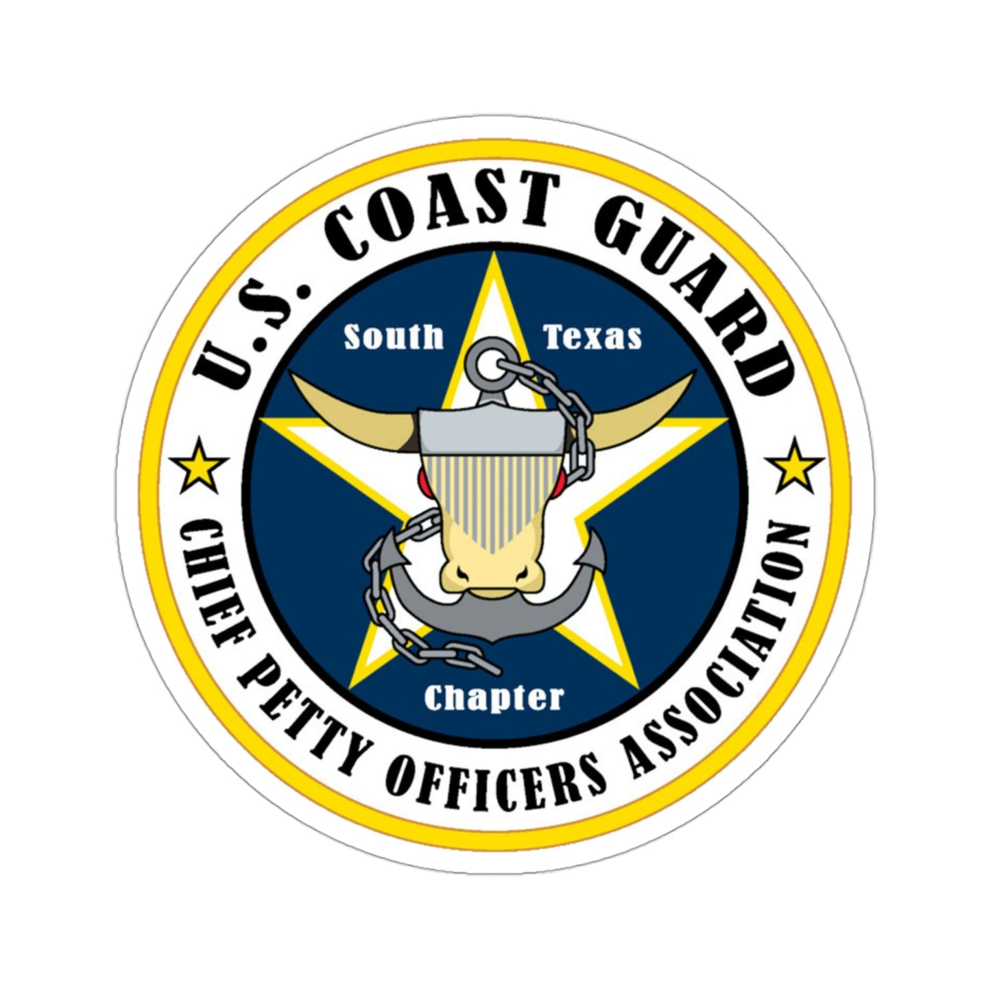 USCG South Texas CPOA (U.S. Coast Guard) STICKER Vinyl Die-Cut Decal-3 Inch-The Sticker Space