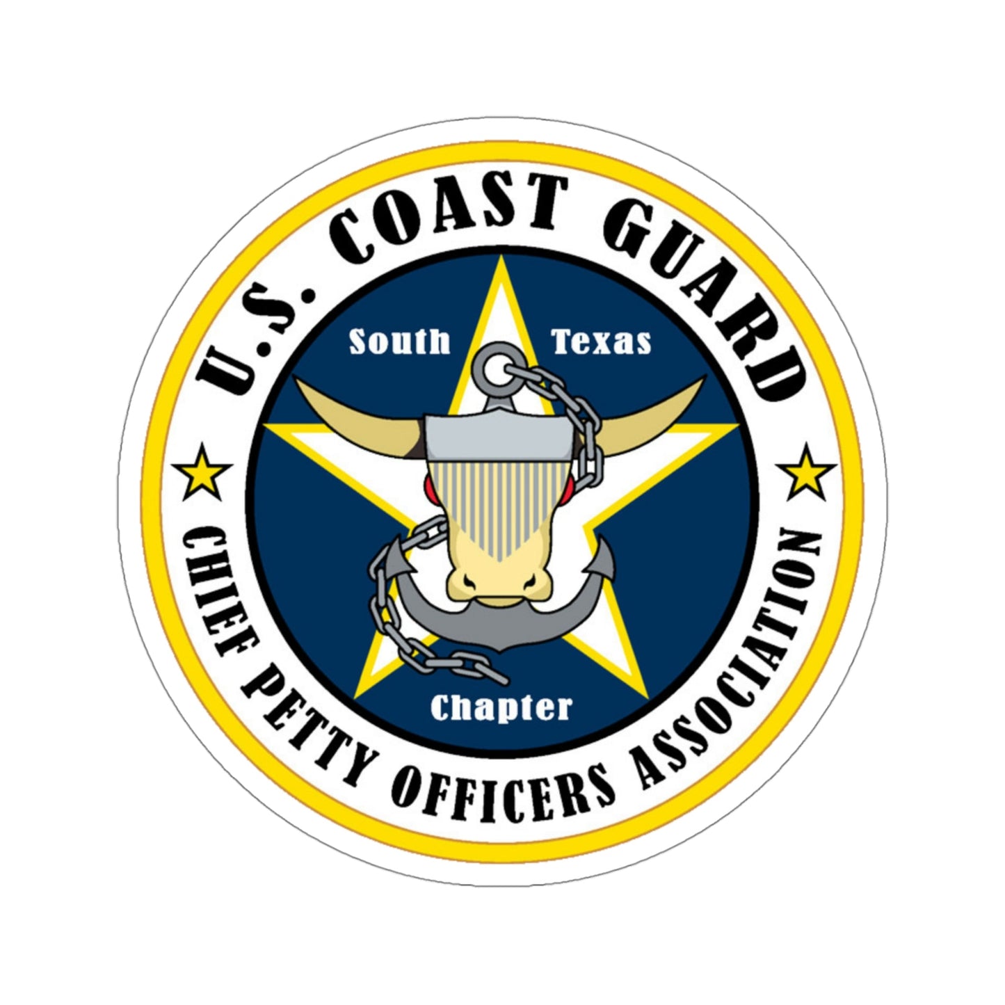 USCG South Texas CPOA (U.S. Coast Guard) STICKER Vinyl Die-Cut Decal-4 Inch-The Sticker Space